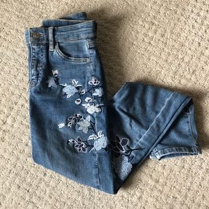 Topshop Jamie Embroidered Jeans